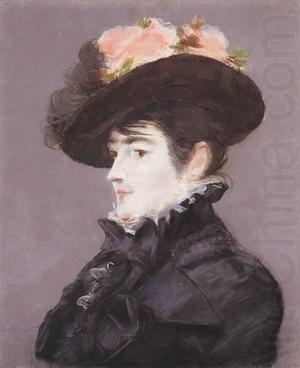 Edouard Manet Portrait de Jeanne Martin au Chapeau orne d'une Rose china oil painting image